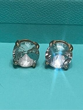 Clear Round Solitaire Stud Earrings